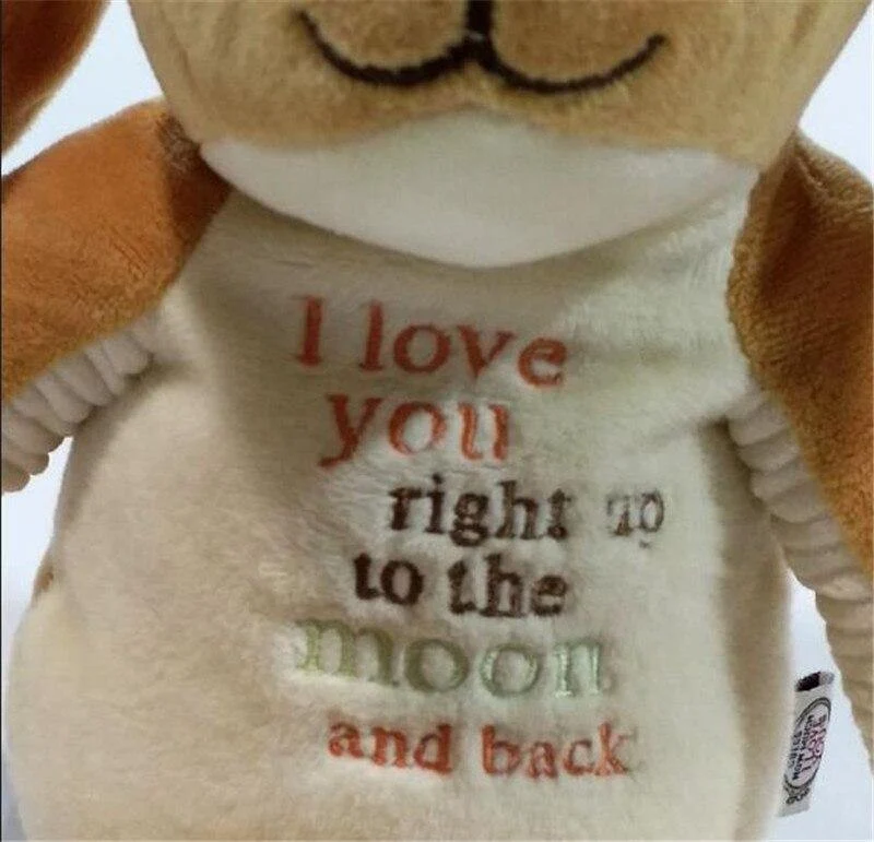 22 cm süßes Kaninchen-Plüschtier, Ratet mal, wie sehr ich dich liebe, gefüllte Tierpuppe als Geschenk für Kinder