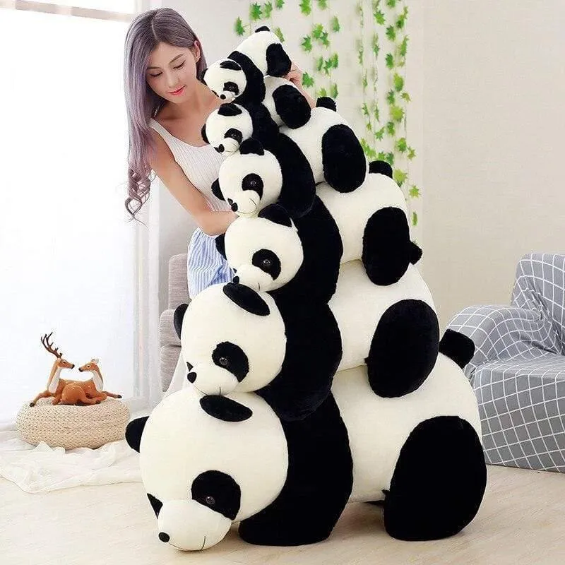 Nettes Baby Tierpuppe Spielzeug Panda Plüsch Bär Tier Kissen Cartoonpanda Würdige Puppe Baby Girl Liebhaber Geschenk Spielzeug