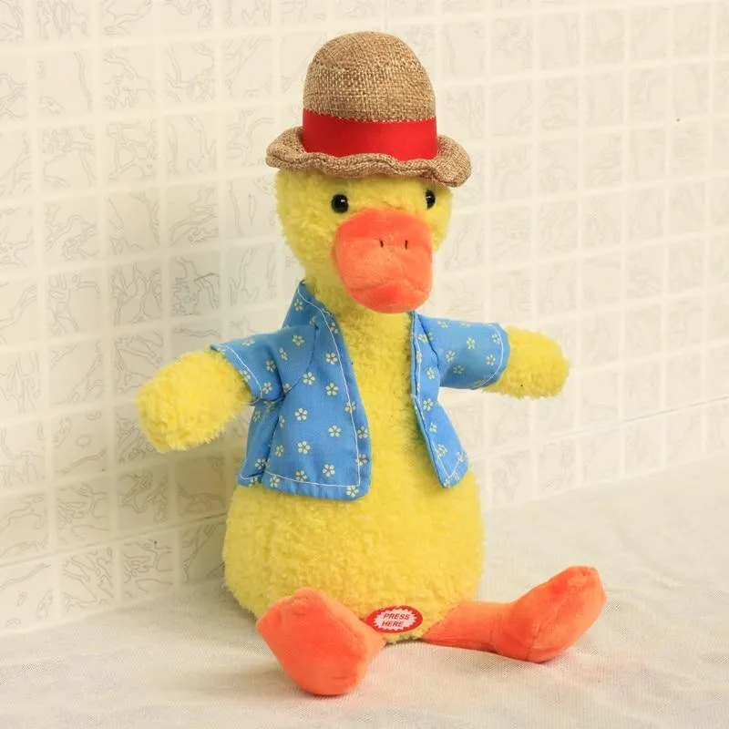 New Talking Duck Elektrisches Plüschtier Hot Cute Speak Talking Sound Record Enten Spielzeug Kuscheltier Spielzeug für Kinder Geschenke
