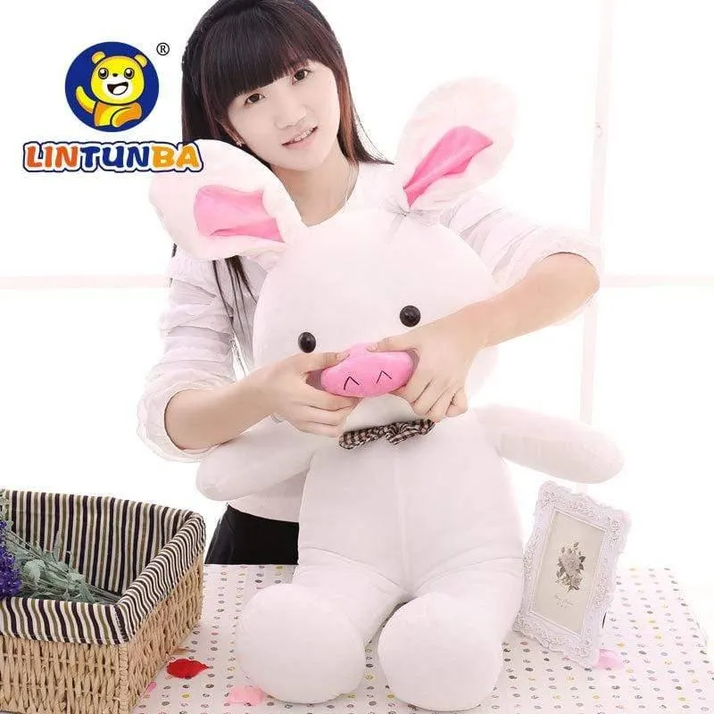 1pcs 50cm Schwein Kaninchen Plüschtier Kuschelpuppe Tierkissen zum Verschenken (siehe unten Weiß)