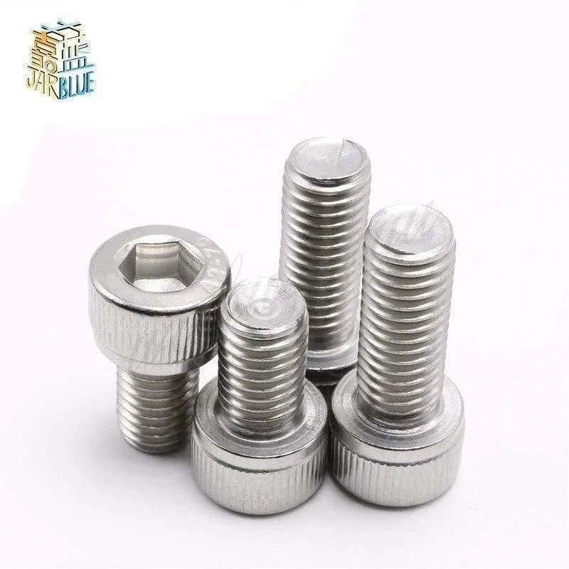 50 Stück M2 * 4 mm/6 mm/8 mm/10 mm/12 mm/16 mm/20 mm/25 mm/30 mm Edelstahl M2-Schrauben Allen-Innensechskantschraube Bolzen Möbelverschluss