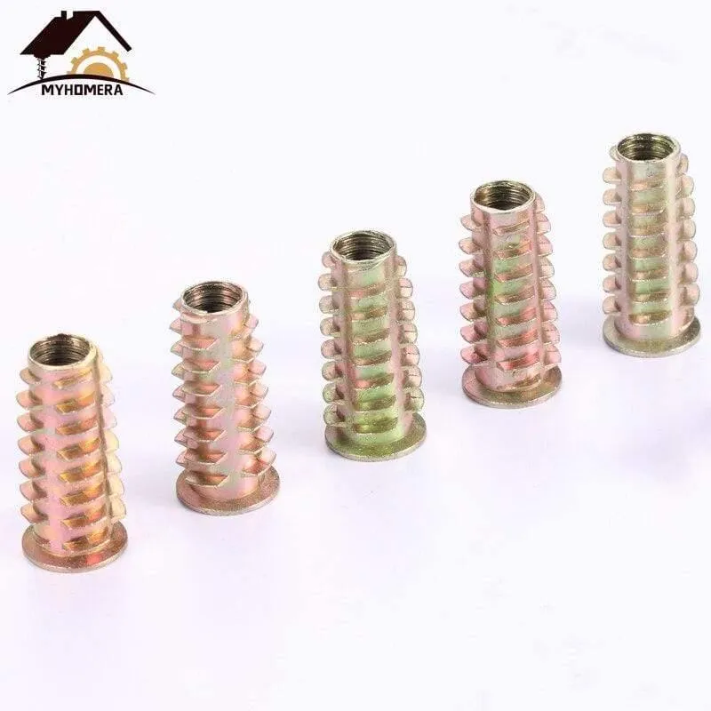 10Pcs Stecker Buchse Mutter Schraube Holzschrauben Sechskantbuchse Küchenmöbel Hardware Schrank Bettverbinder Schraube