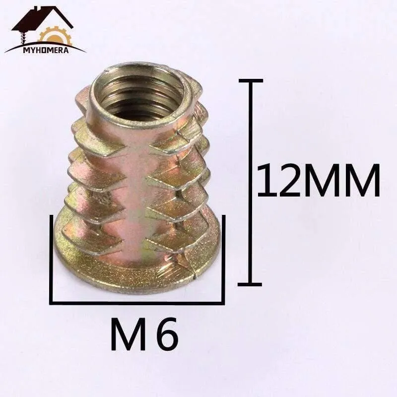 10Pcs Stecker Buchse Mutter Schraube Holzschrauben Sechskantbuchse Küchenmöbel Hardware Schrank Bettverbinder Schraube