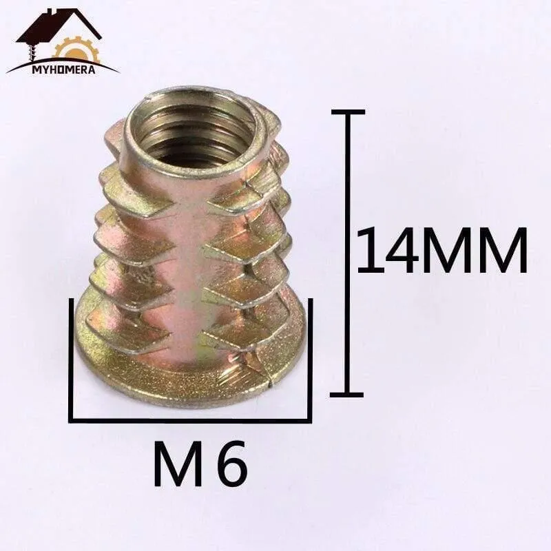 10Pcs Stecker Buchse Mutter Schraube Holzschrauben Sechskantbuchse Küchenmöbel Hardware Schrank Bettverbinder Schraube