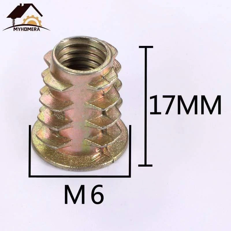 10Pcs Stecker Buchse Mutter Schraube Holzschrauben Sechskantbuchse Küchenmöbel Hardware Schrank Bettverbinder Schraube
