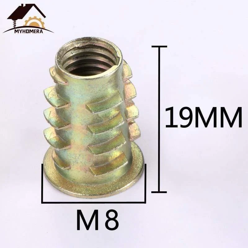 10Pcs Stecker Buchse Mutter Schraube Holzschrauben Sechskantbuchse Küchenmöbel Hardware Schrank Bettverbinder Schraube