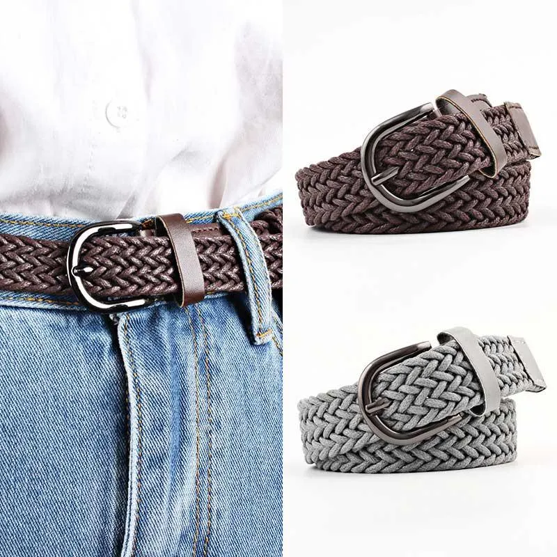Elastic Stretch Taillengürtel für Männer Frauen Casual Stretch Woven Belt Frauen Taille Student Jeans Canvas Gürtel