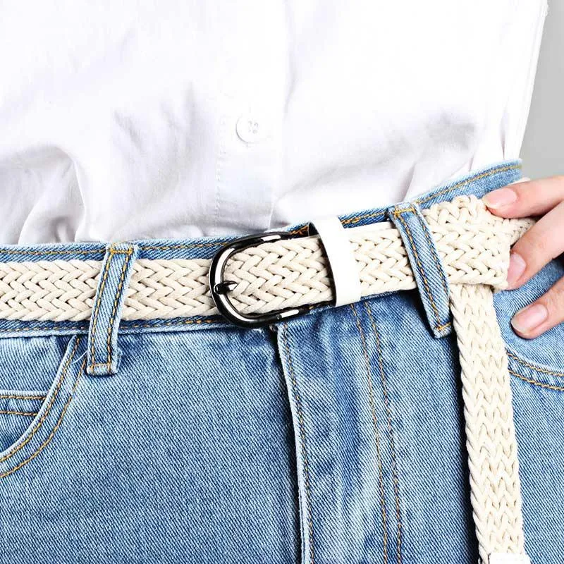 Elastic Stretch Taillengürtel für Männer Frauen Casual Stretch Woven Belt Frauen Taille Student Jeans Canvas Gürtel