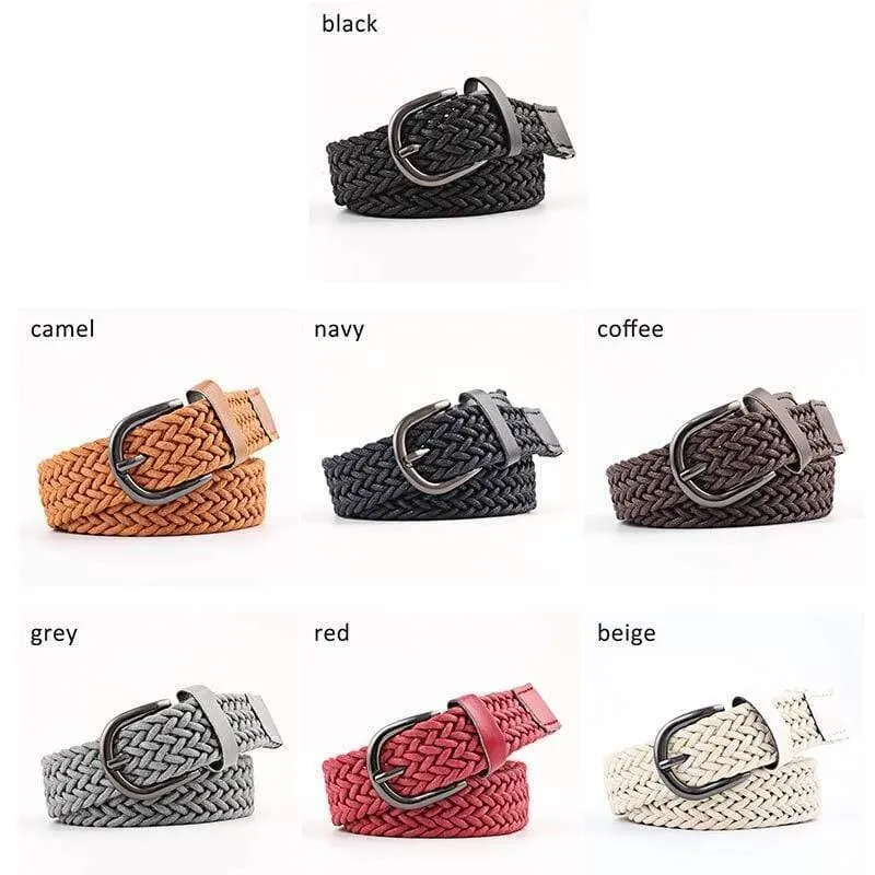 Elastic Stretch Taillengürtel für Männer Frauen Casual Stretch Woven Belt Frauen Taille Student Jeans Canvas Gürtel