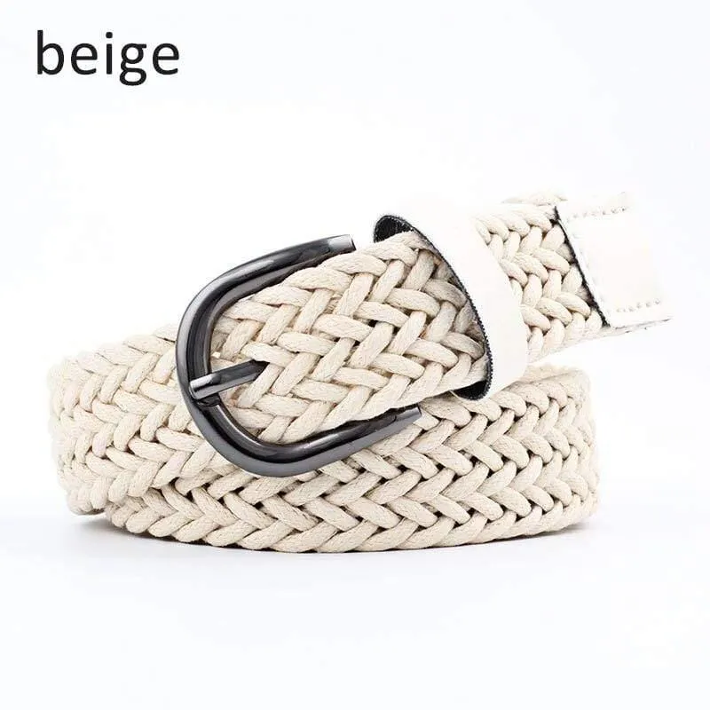 Elastic Stretch Taillengürtel für Männer Frauen Casual Stretch Woven Belt Frauen Taille Student Jeans Canvas Gürtel