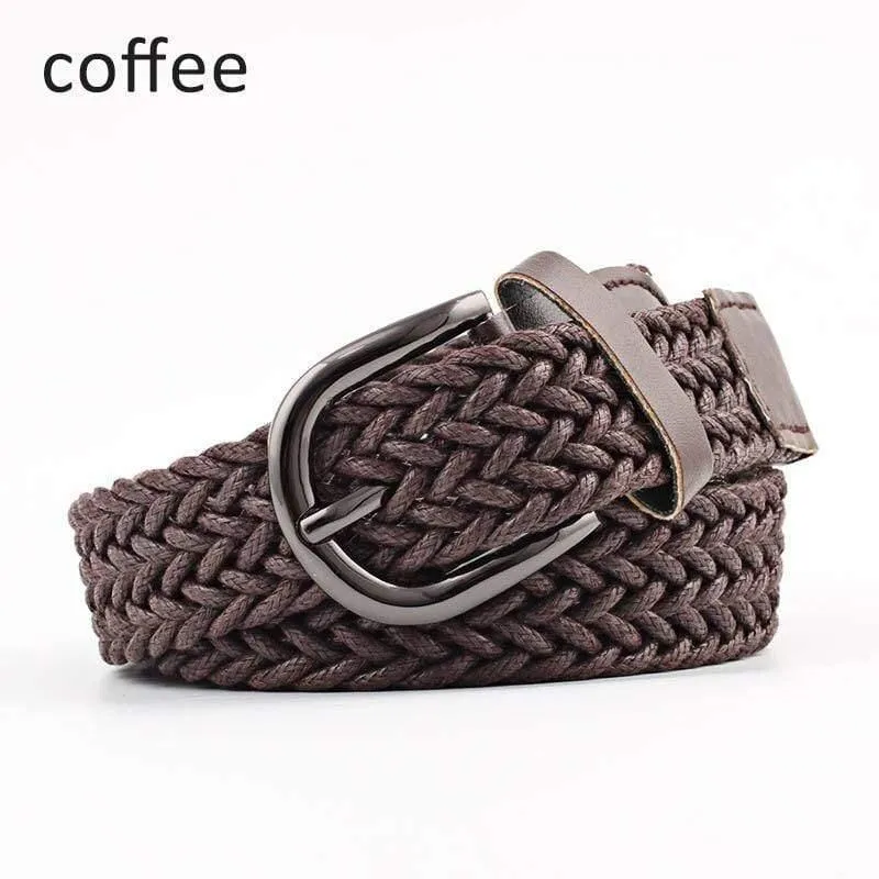 Elastic Stretch Taillengürtel für Männer Frauen Casual Stretch Woven Belt Frauen Taille Student Jeans Canvas Gürtel