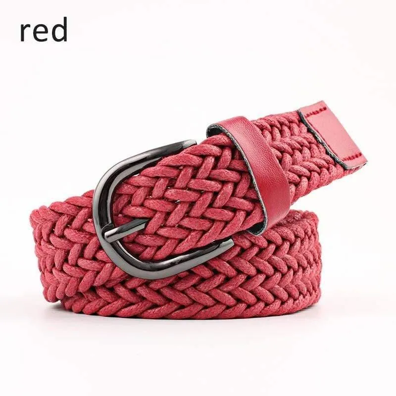 Elastic Stretch Taillengürtel für Männer Frauen Casual Stretch Woven Belt Frauen Taille Student Jeans Canvas Gürtel