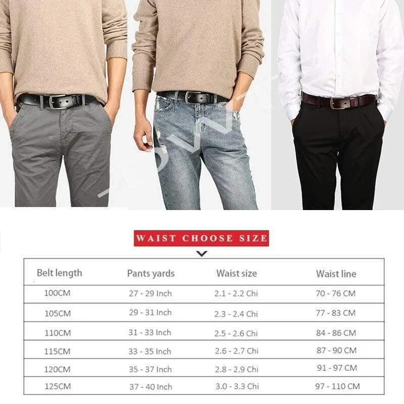 Herrengürtel Ledergürtel Herren Herren Echtes Lederband Luxus Anstecknadel Fancy Vintage Jeans Cintos Masculinos