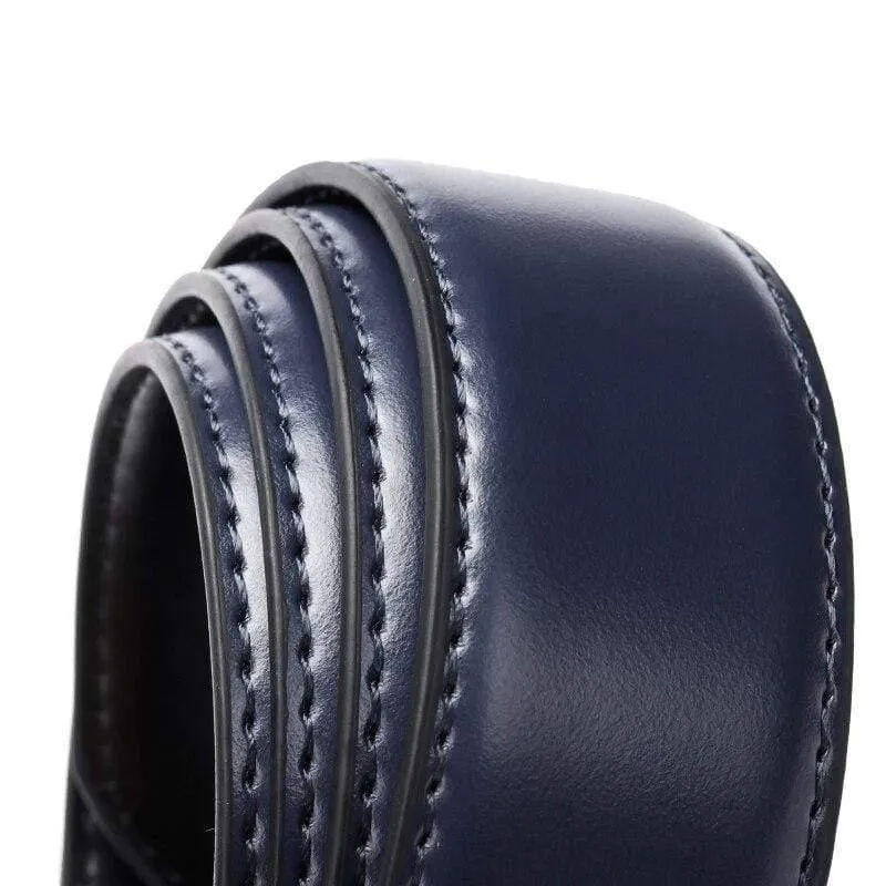 Mode Männlich Wendbarer Ledergürtel Herren Business Hosengürtel Echte Herren Ledergürtel Für Jeans Blau Dunkelbraun Schwarz