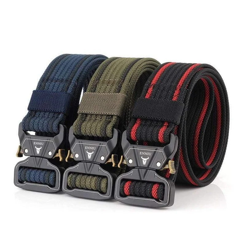 12 Farben Nylongürtel Army Tactical Belt Men Militärische Kampfgürtel Knock Off Emergency Survival Waist Tactical Gear Hohe Qualität