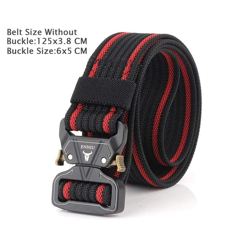 12 Farben Nylongürtel Army Tactical Belt Men Militärische Kampfgürtel Knock Off Emergency Survival Waist Tactical Gear Hohe Qualität