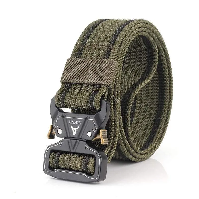 12 Farben Nylongürtel Army Tactical Belt Men Militärische Kampfgürtel Knock Off Emergency Survival Waist Tactical Gear Hohe Qualität