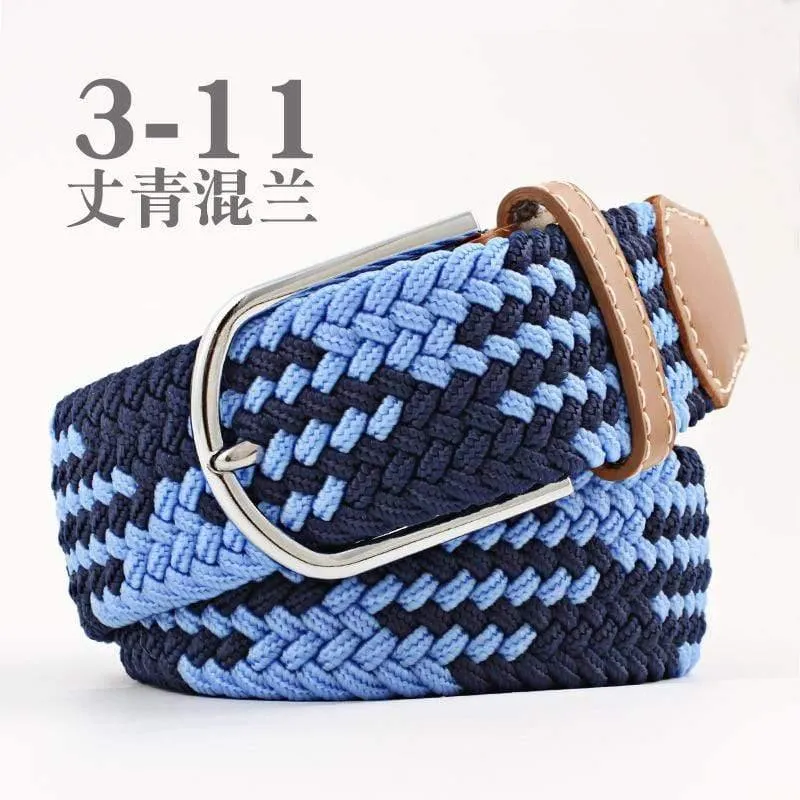 Mode Breiter Gürtel Für Männer Frauen Elastisch Gestrickte Zopf Jeans Kleid Gürtel Mit Leder Metallschnalle Lässiger Gürtel Für Unisex