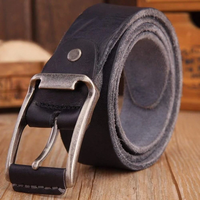 Gürtel Männer Hochwertiger Luxus 100% echtes Rindsleder Vollnarben Echtleder Kamel Cowboy 3.8 cm Maskulin Weich