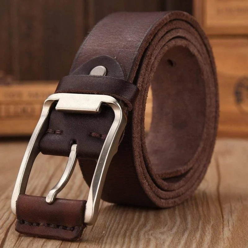 Gürtel Männer Hochwertiger Luxus 100% echtes Rindsleder Vollnarben Echtleder Kamel Cowboy 3.8 cm Maskulin Weich