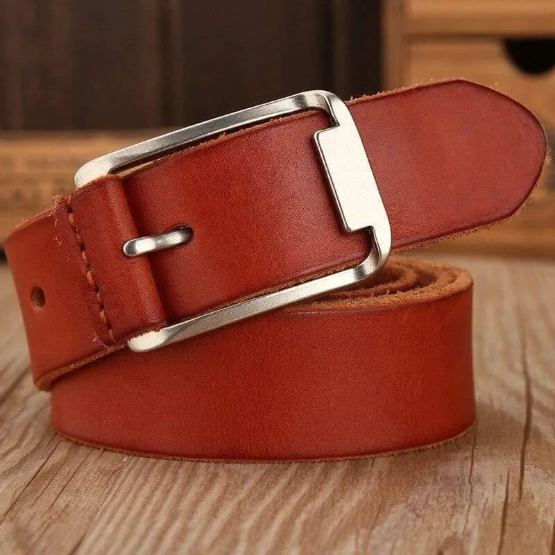 Gürtel Männer Hochwertiger Luxus 100% echtes Rindsleder Vollnarben Echtleder Kamel Cowboy 3.8 cm Maskulin Weich