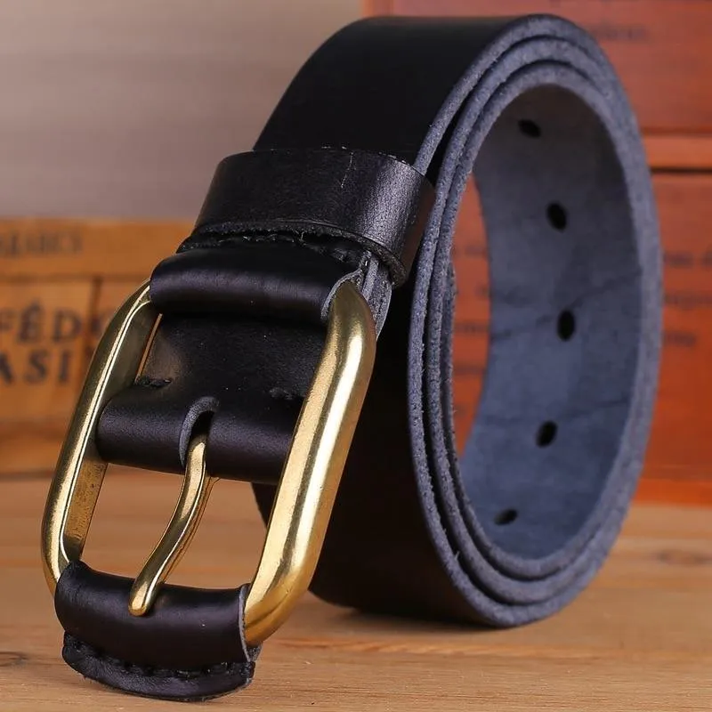 Gürtel Männer Hochwertiger Luxus 100% echtes Rindsleder Vollnarben Echtleder Kamel Cowboy 3.8 cm Maskulin Weich
