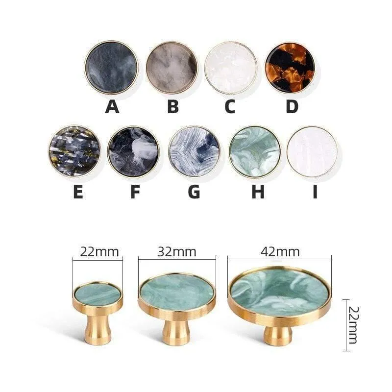 Messing Möbelgriffe Elegante Türgriffe und Griffe für Schrank Küche Schrank Schublade zieht Wandbehang Haken Shell Resin