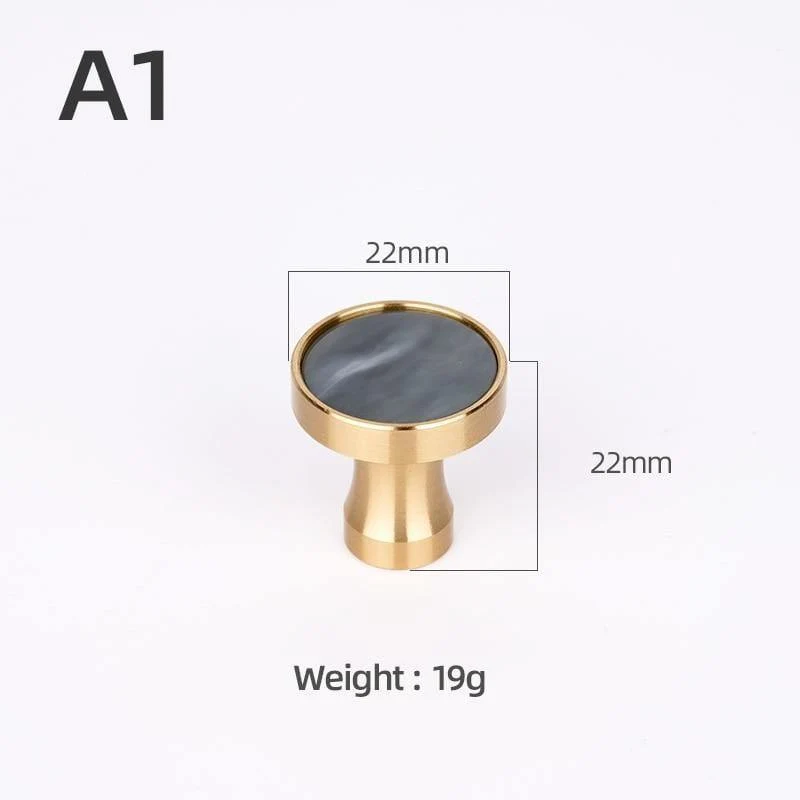 Messing Möbelgriffe Elegante Türgriffe und Griffe für Schrank Küche Schrank Schublade zieht Wandbehang Haken Shell Resin