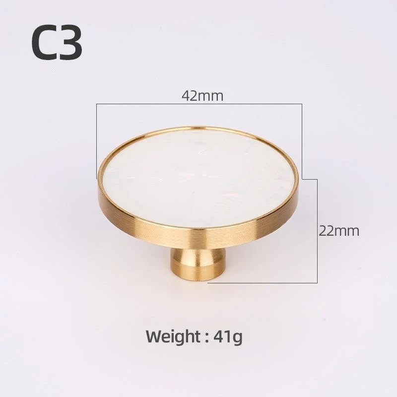 Messing Möbelgriffe Elegante Türgriffe und Griffe für Schrank Küche Schrank Schublade zieht Wandbehang Haken Shell Resin