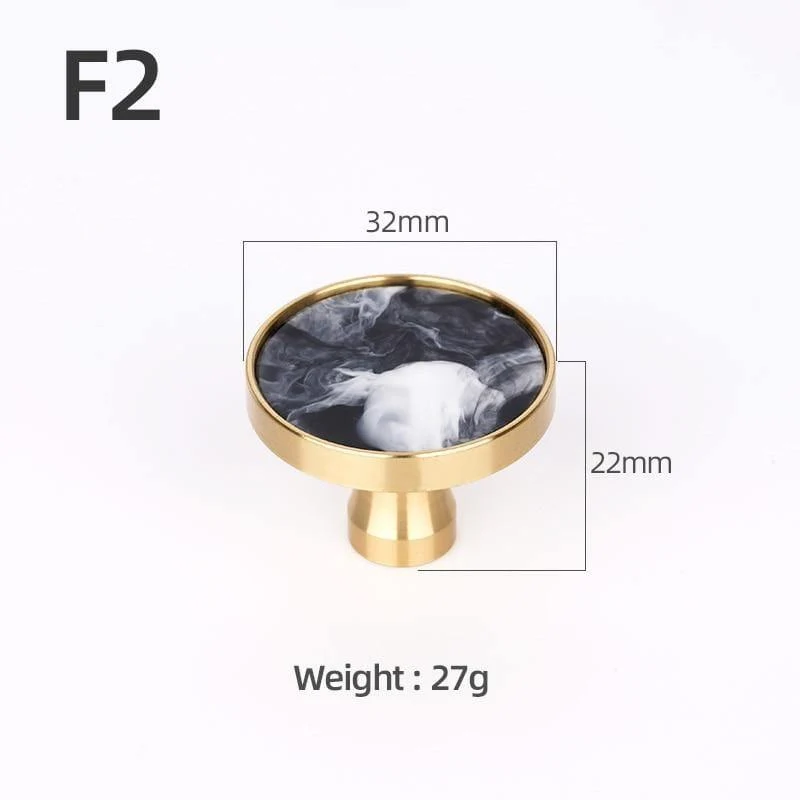 Messing Möbelgriffe Elegante Türgriffe und Griffe für Schrank Küche Schrank Schublade zieht Wandbehang Haken Shell Resin