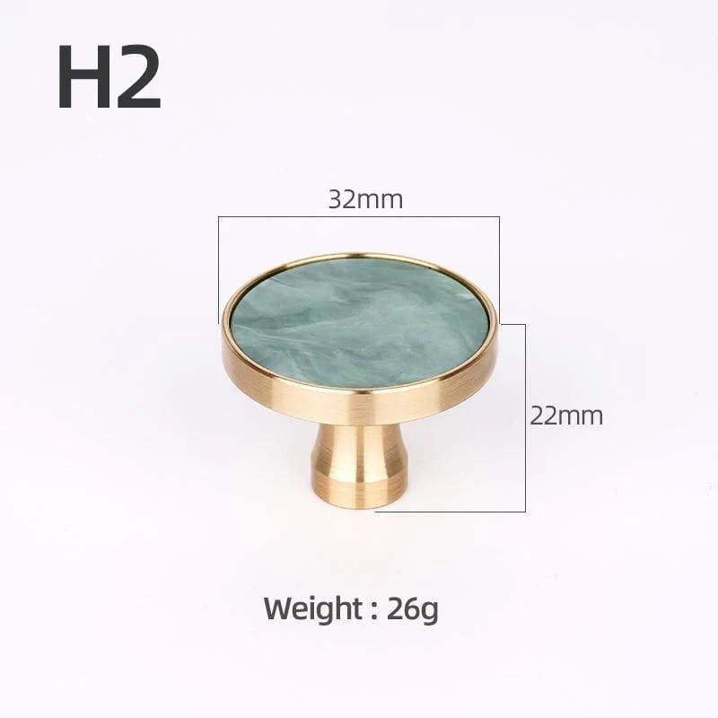 Messing Möbelgriffe Elegante Türgriffe und Griffe für Schrank Küche Schrank Schublade zieht Wandbehang Haken Shell Resin