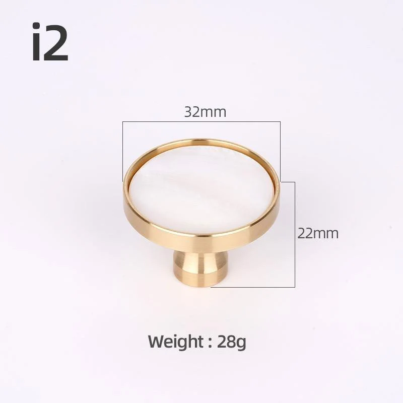 Messing Möbelgriffe Elegante Türgriffe und Griffe für Schrank Küche Schrank Schublade zieht Wandbehang Haken Shell Resin