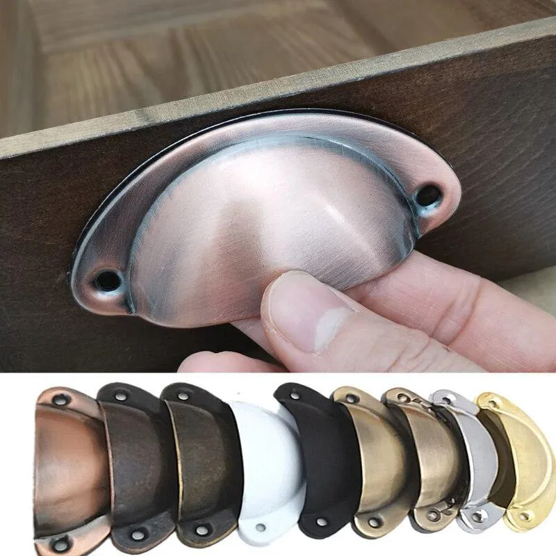 4 teile/los Metall Küche Schublade Schrank Türgriff Möbel Knöpfe Hardware Schrank Antike Eisen Shell Pull Griffe