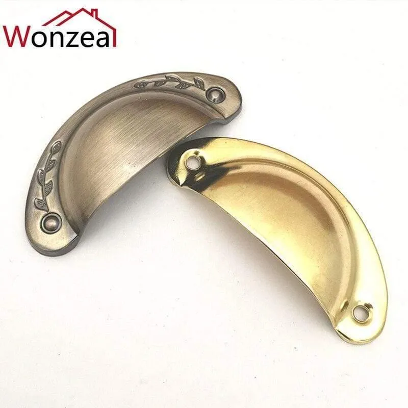 4 teile/los Metall Küche Schublade Schrank Türgriff Möbel Knöpfe Hardware Schrank Antike Eisen Shell Pull Griffe