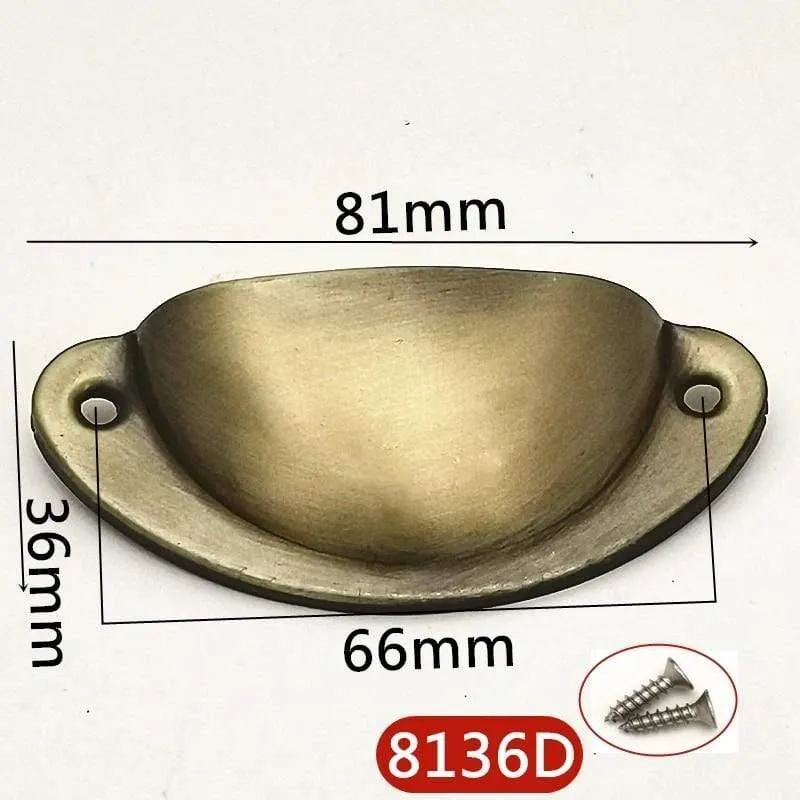 4 teile/los Metall Küche Schublade Schrank Türgriff Möbel Knöpfe Hardware Schrank Antike Eisen Shell Pull Griffe
