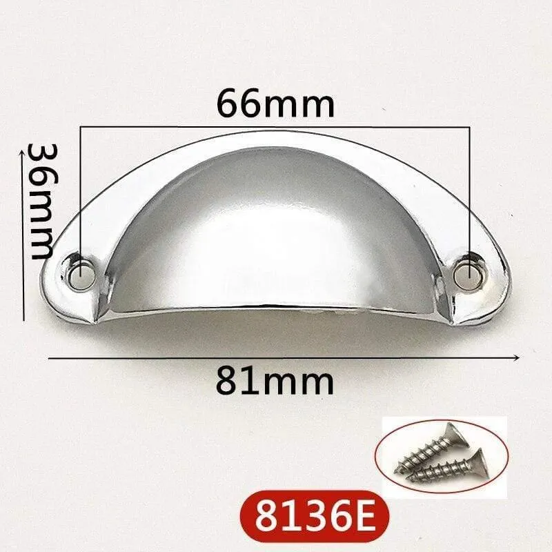 4 teile/los Metall Küche Schublade Schrank Türgriff Möbel Knöpfe Hardware Schrank Antike Eisen Shell Pull Griffe