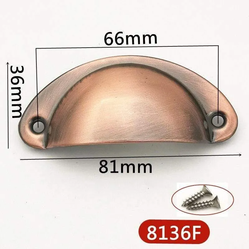 4 teile/los Metall Küche Schublade Schrank Türgriff Möbel Knöpfe Hardware Schrank Antike Eisen Shell Pull Griffe