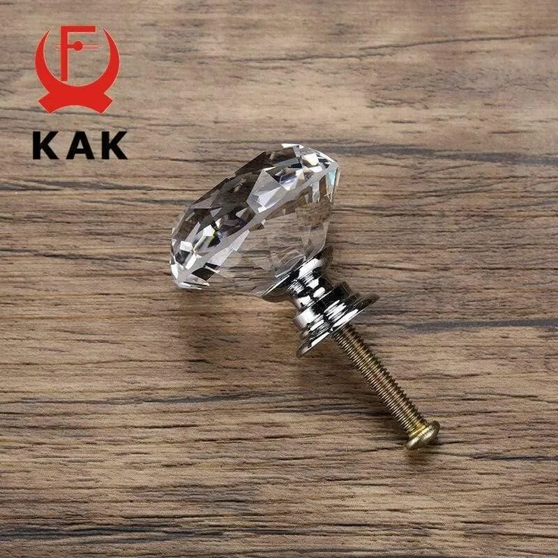 20-40mm Diamantform Design Kristallglas Knöpfe Schrank Schublade Pull Küchenschranktür Kleiderschrank Griffe Hardware