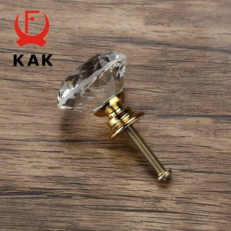 20-40mm Diamantform Design Kristallglas Knöpfe Schrank Schublade Pull Küchenschranktür Kleiderschrank Griffe Hardware