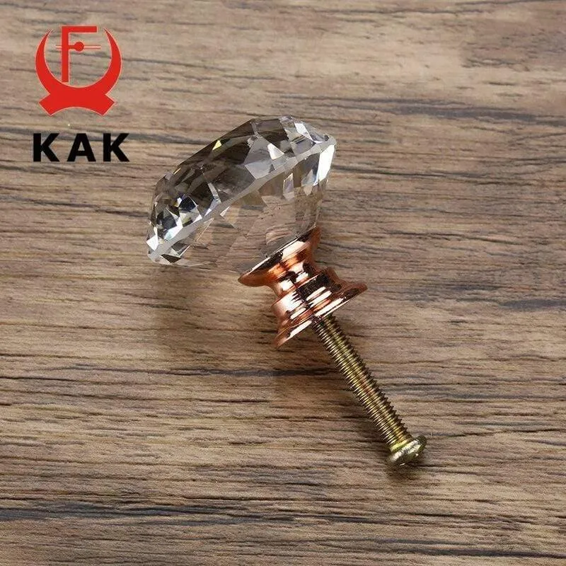 20-40mm Diamantform Design Kristallglas Knöpfe Schrank Schublade Pull Küchenschranktür Kleiderschrank Griffe Hardware