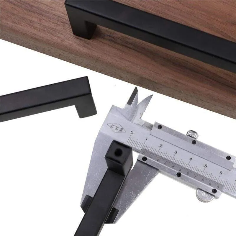 Moderne schwarze Kabinett Griff quadratische Möbel Hardware Edelstahl Küchentür Knöpfe Schrank Kleiderschrank Schublade zieht
