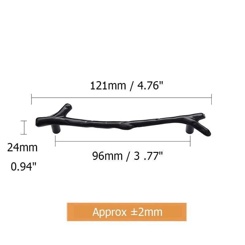 Fashion Tree Branch Möbelgriff 96 mm 128 mm Schwarz Silber Bronze Küchenschrankgriffe Schubladenknöpfe Türgriffe Hardware