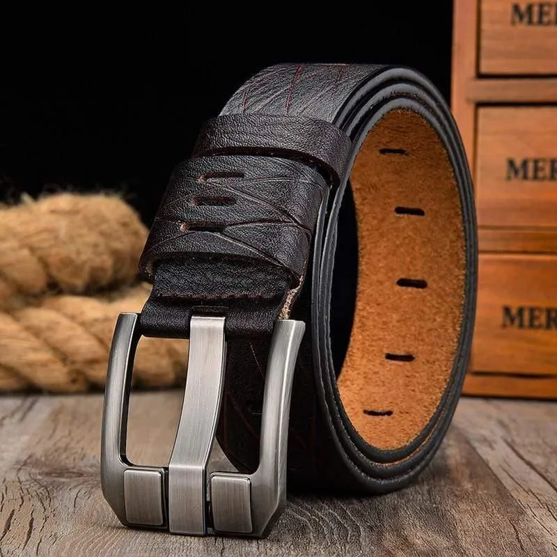 Gürtel männlich Leder Gürtel Männer Riemen männlich Echtes Leder Luxus Pin Schnalle Gürtel für Männer Gürtel Kummerbunds Ceinture Homme