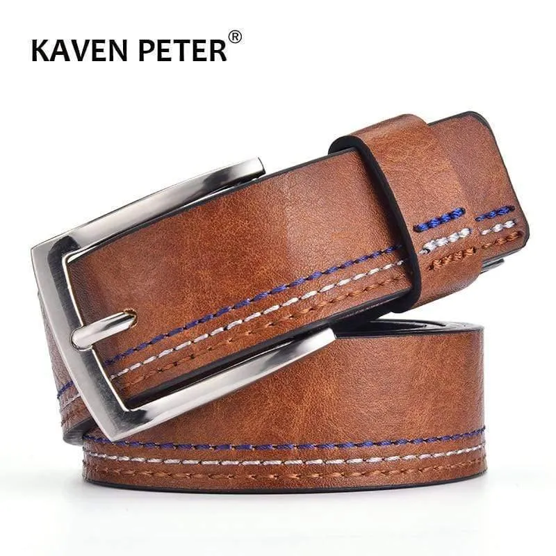 Männer Echte Leder Gürtel Designer Freizeit Gürtel für Mann Pin Schnalle Business Kleid Männlich Dropshipping