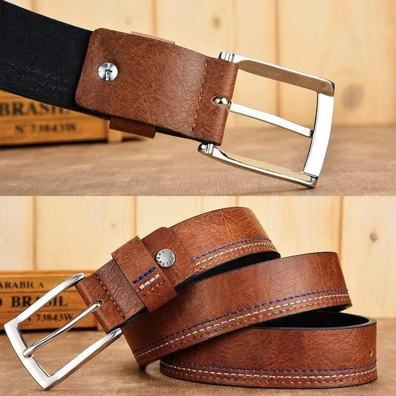 Männer Echte Leder Gürtel Designer Freizeit Gürtel für Mann Pin Schnalle Business Kleid Männlich Dropshipping