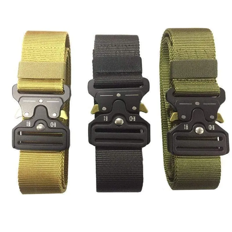 Army Tactical Belt Herren Militär Nylon Gürtel Metallknopf Army Style Jeans Gürtel Breite Outdoor Jagd Taillenriemen Homme Ceinture