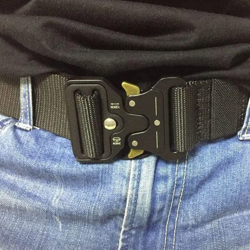 Army Tactical Belt Herren Militär Nylon Gürtel Metallknopf Army Style Jeans Gürtel Breite Outdoor Jagd Taillenriemen Homme Ceinture