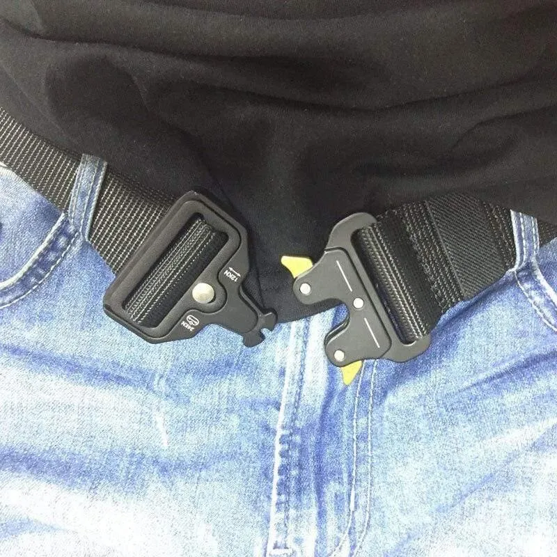 Army Tactical Belt Herren Militär Nylon Gürtel Metallknopf Army Style Jeans Gürtel Breite Outdoor Jagd Taillenriemen Homme Ceinture