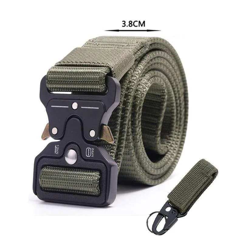 Army Tactical Belt Herren Militär Nylon Gürtel Metallknopf Army Style Jeans Gürtel Breite Outdoor Jagd Taillenriemen Homme Ceinture