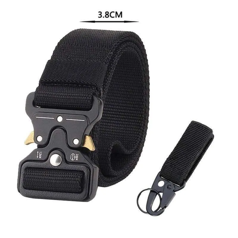 Army Tactical Belt Herren Militär Nylon Gürtel Metallknopf Army Style Jeans Gürtel Breite Outdoor Jagd Taillenriemen Homme Ceinture